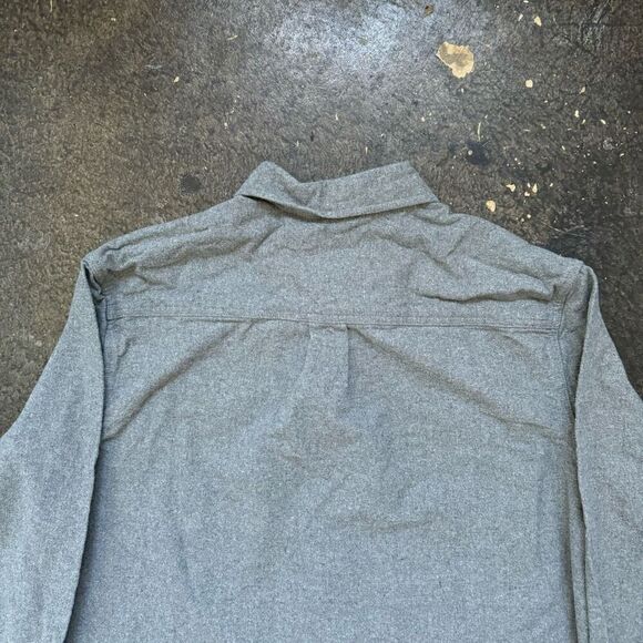 Eddie Bauer Button Up Shirt Grey Heavy Shirt Men’s XL 100% Cotton - Picture 5 of 11